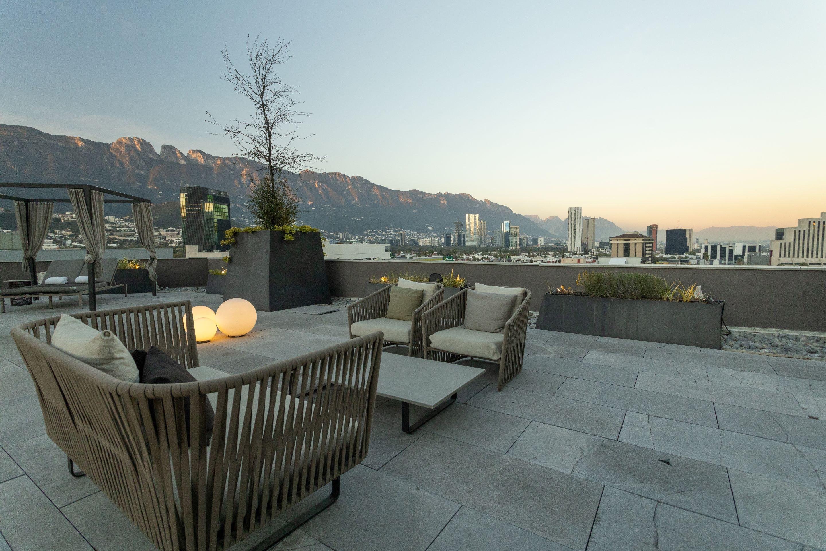 Camino Real Fashion Drive Monterrey Hotel San Pedro Garza Garcia Buitenkant foto Rooftop terrace